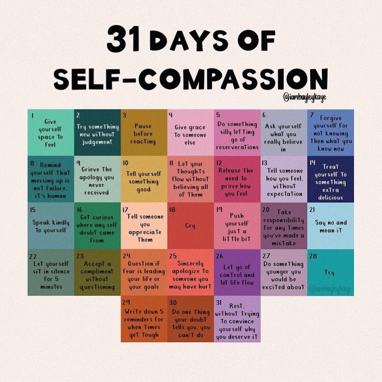 esercizi di self compassion